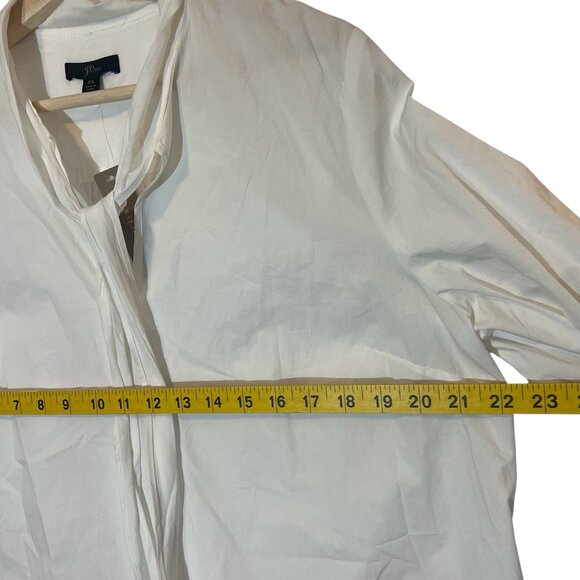 J.Crew Women’s Top Tie Neck Blouse XL Long Sleeves 100% Cotton NWT - Picture 5 of 11